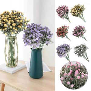 Dekorativa blommor hem dekoration blommig bröllop bukett babysbreath artificiell gipsfila falsk w0b2