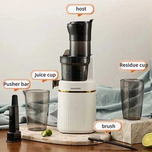 Juicers Large caliber household low-speed juicer multifunctional fruit and vegetable screw slow juicer commercial electric juicerL240401