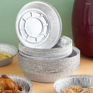 Dostępna taca na zastawie obiadowe do pudełka z pudełkiem Air Fryer Piekarnik pieczenia aluminium folia stołowa miska lunch