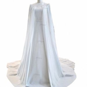 Funyue eleganta muslimska bröllopsklänningar för brud 2024 Arabiska islamiska Dubai LG-ärmar Bridal Dr A-Line Chiff Avito da Sposa D7yu#
