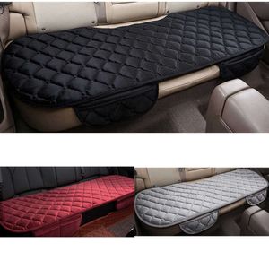 Upgrade Car Seat Coves Protector Mat Auto Rear Seat Cushion Fit Most Vehicles Non-Slip Keep Warm Winter Plush Velvet Back Seat Pad