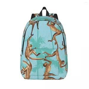 Rucksack Affe mit Palmen im Dschungel, Unisex, Reisetasche, Schultasche, Büchertasche, Mochila