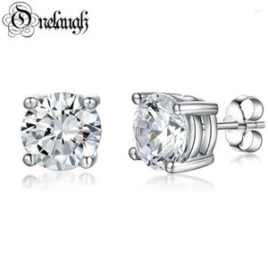 Orecchini a bottone Onelaugh Argento sterling 925 con diamanti per donna Totale 1 0 ct D Colore GRA Mossanite Gemma Gioielli da sposa Regalo2334