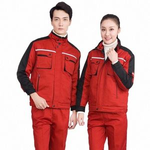 spring Work Clothing Men Women Worker Jacket Pants Auto Repairmen Uniform Factory Workshop Mechanical Engineer Work Coverall 5xl H5IJ#