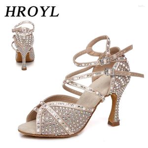 Scarpe da ballo latino pole strip per donna tacchi alti sala da ballo strass morbido 3 colori tacco personalizzabile 2024 Top