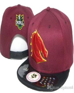 Top Fashion new Nrl Brisbane Broncos Cappello Snapback Nrl Squadre Snapbacks Cappelli Cappellini a sfera regolabili Uomo Donna Summer Beach Sun Cap8185360