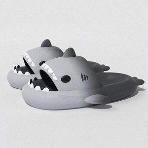 Summer Home Women Shark Slippers Anti-skid EVA Solid Color Couple Parents Outdoor Cool Indoor Household Funny Shoek4cp#