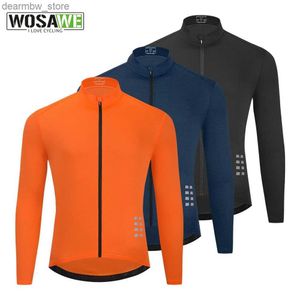 Fahrradjacken WOSAWE Herren Radtrikot Langarm Racing MTB Rennrad Trikot Schnell trocknend Atmungsaktiv Mountainbike Trikot Maillot Ciclismo24329