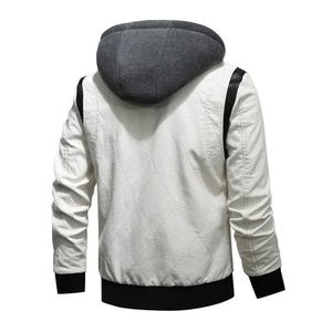 Herren Leder Kunstleder Herbst Winter Bomber Lederjacke Männer Skorpion Stickerei Kapuzenjacke PU Leder Motorrad Herren Ryan Gosling Drive Jacke 24330