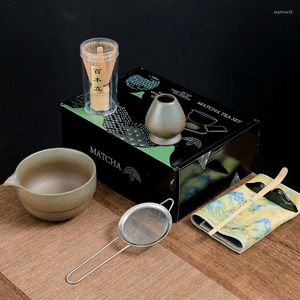 Teaware Sets 4-7PCS PHandmade Home Easy Clean Matcha Tea Set Tool Stand Kit Bowl Whisk Scoop Gift Ceremony Traditional Japanese Accessories