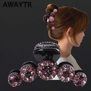 Clip per capelli via Awaytr Big Rhinestone CAPELLI ARGHI CRAB PACCOLI CRIPILI CRIDALI CHIETTES CAILT ALLA ORGANI DONNE Accessori per capelli Ornamenti Hairgrip Y240328