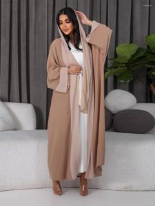 Ethnic Clothing Fashion Muzułmański zestaw Business Kobiet damskich kombinezonów i Kimono Abaya 2 sztuki Sużel