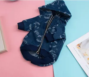 Abbigliamento per cani in denim Marchio di moda Autunno Inverno Moda Cappotto per animali Jarre Aero Bull Schnauzer Giacca per cani