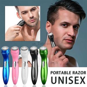 Rasoi elettrici 2023 Nuovo mini rasoio elettrico automatico Mens Rasoio Trimmer portatile barba coltello teste di sicurezza macchina da barba capelli per uomo 24329