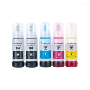 Ink Refill Kits 104 Premiumfärgkompatibelt bulkflaskvatten baserat för Ecotank ET-2821/ET-2825/ET-2826/ET-2830 Skrivare