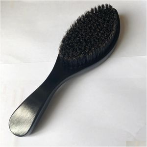 Hair Brushes Drewti Wave Brush Hard Boar Bristle Wooden Head Curved Palm Combs 360 Man Dressing Styling Tools For Afro 2211053536699 D Otb7G