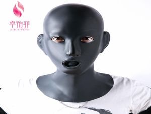 Kobieta lateksowa maska ​​gumowa mapa unisex z czerwonymi ustami warga skierowana do pochwy bdsm zabawki dla par dorosłych gry BDSM MASK1736991