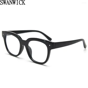Güneş Gözlüğü Çerçeveleri Swanwick Kare Gözlük Kadınlar Temiz Lens Retro Gözlükler Erkekler TR90 Kadın Unisex Yeşil Geçiş Yüksek Kalitesi