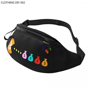 Sacos de cintura Come Dólar Fanny Pack para Homens Mulheres Cool Cryptocurrency Carteira Crossbody Bag Viagem Caminhadas Telefone Dinheiro Bolsa