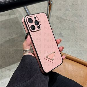 Luxury Designers Phone Cases For iPhone 15 Pro Max 15Plus 14Pro 13 12 11 Designer Fashion Creative Cellphone Case Triangular nameplate Letter Mobile Shell