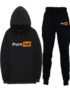 Fleece Hoodie und Jogginghose Anzüge Männer Frauen Streetwear Lustige Pornhub Sweatshirts und Hosen Trainingsanzug Sportanzug2117512