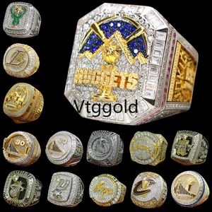 Designer-Ring-Set zur Basketball-Weltmeisterschaft, luxuriöse 14-karätige Goldnuggets, Team JOKIC Champions-Ringe für Männer und Frauen, Stern-Diamant-Sportschmuck