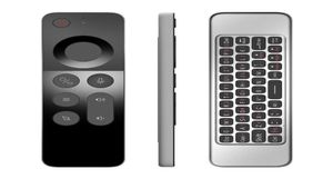 Smart Home Control W3 Wireless Air Mouse Ultrasottile 24G IR Learning Voice Remote con giroscopio amplificatore Tastiera completa per Android T3982262