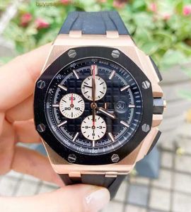 AP WIDZA WICWACH EPIC Royal Oak Offshore Series 26401ro Rose Gold Black Dial Three Eyes Chronograph MENS RATURE Business Sports Machinery Watch