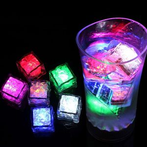 Cubos de gelo brilhantes com led, luzes sensíveis ao toque, bar, iluminação atmosférica em água para suco, vinho, copo para beber