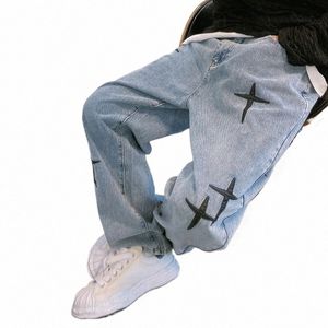 wide Leg Cargo Pants 2022 Streetwear Baggy men Jeans Spring Autumn Men Korean Fi Loose Straight Male Brand Clothing Black K4wJ#