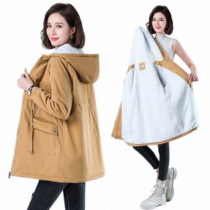 Giacca invernale Cott Cappotto imbottito caldo Donna Parka casual con fodera Trench con cappuccio in peluche Capispalla Abbigliamento donna 81BB #