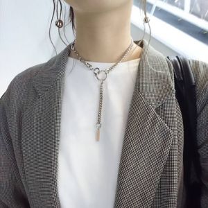 Mode enkla smycken Justine Clenquet Women's Necklace 2020 Summer New Ins Punk Style Pendant Halsband för kvinnor Bröllop P330T