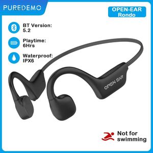 Mobiltelefonörlurar Ture Bone Conducting Earphones Bluetooth Wireless Headphones Sports Headset med HD Clear Mics för träningspass som kör körning L2403