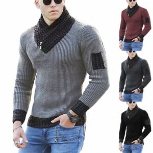 Nuovo autunno inverno uomo casual vintage maglione lavorato a maglia dolcevita di lana oversize 2024 uomini coreani caldi pullover cott maglioni p7dG #