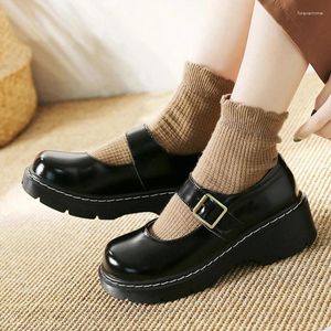 Casual Shoes Literary Retro Women's Thick Bottom Mori Girl Japanese Mary Jane Single College Style