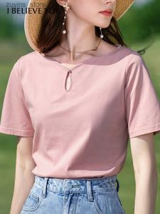 女性のTシャツ私はあなたを信じています100％コットンTシャツ女性サマートップ2022 Vネック抗菌抗臭気半袖女性服222101448424329