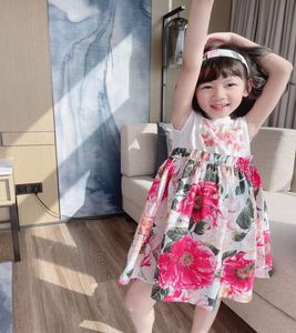 children floral dress kids girl summer sweet baby girls Cotton birthday party dresses fashion outwear clothing1113845
