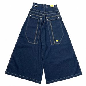 kikwear y2k överdimensionerade fickans baggy jeans hiphop män vintage broderade breda ben denim byxor harajuku kvinnor streetwear byxor q90y#