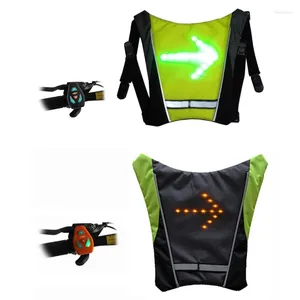 Racing Jackets Reflective Vest Direction Turning Lights Waterproof USB Rechargeable