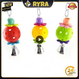 Other Bird Supplies Colors Pet Parrot Toy Egg Bell Ball Hanging Petal Beads Home Decroation Sale