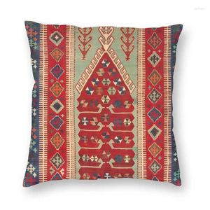 Yastık Antik Boho Bohemian Türk Halı Kilim Kapak 45x45cm Ev Dekoratif Baskı Aşiret Etnik Sanat Atma Araç