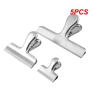 Dimensione da 5 pezzi 430 Snack in acciaio inossidabile clip fresco mantenimento di sigillanti gadget cucina sigillo versare sacca di stoccaggio per alimenti clip 240329