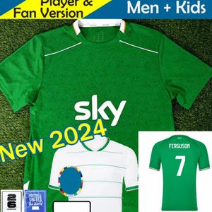 2024 Irlanda Home Green Maglie da calcio Kit DOHERTY DUFFY 23 24 Squadra nazionale White Tops Tee Egan BRADY KEANE Hendrick McClean Maglia da calcio Uomo Bambini Uniforme FERGUSON