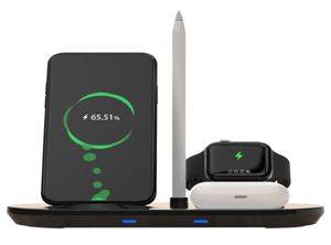 Stazione di ricarica wireless multifunzionale QI Base 3 in 1 per orologio e cuffie Supporto da tavolo per telefono con ricarica rapida da 10 W2186635