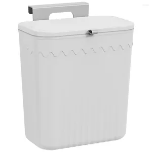 Tvättpåsar Punch-Free Wall Hanging Waste Bin Kök Skräp kan stor kapacitet hink med lock