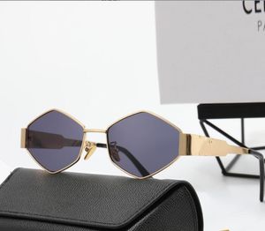 Luxury oval sunglasses celins vintage glasses womans tourism street photo metal full frame sunnies promotional sunglass man