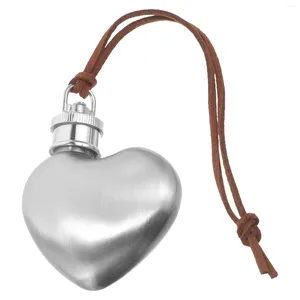 Decorative Figurines Outdoor Hip Flask Portable Wine Pot Small Heart Shaped Stainless Steel Water Bottle