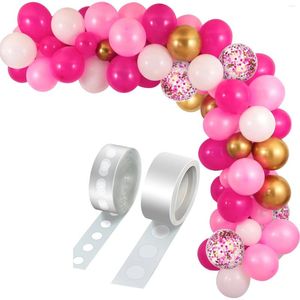 Party Decoration Pink Balloons Garland Arch Kit med Rose Gold Chrome Ballon Set för födelsedagsprinsessans temat bakgrundsmaterial