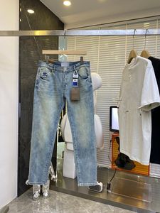 2024 frühling Herbst Stickerei Zipper männer Jeans Licht Gewaschen Gestreiften Mann der Lange Bleistift Hosen WCNZ009