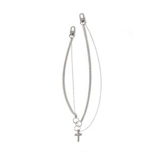 MAISON EMERALD Original Brand Niche Design Cross Silver Necklace Pants Lovers Tide Chain Female Fashion Jewelry For Party Gifts206U